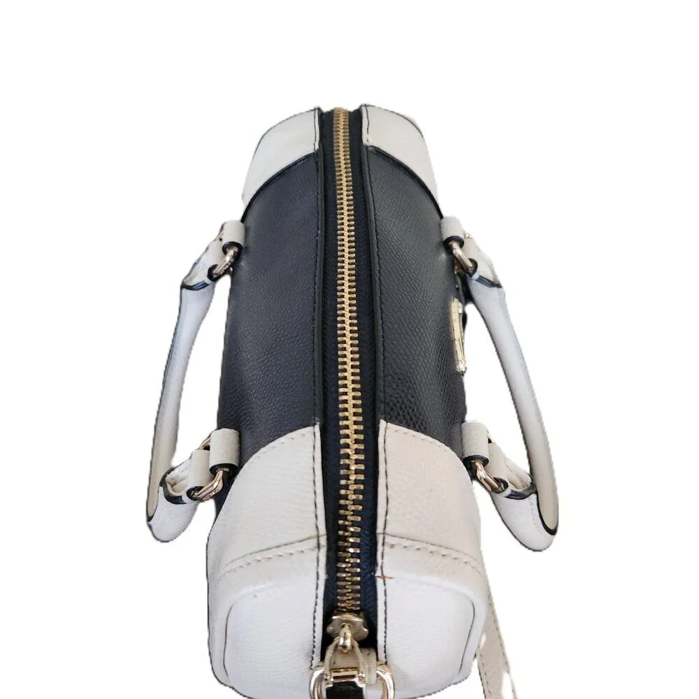 New Coach Mini Bennett Midnight & White Crossbody Bag Satchel Purse
